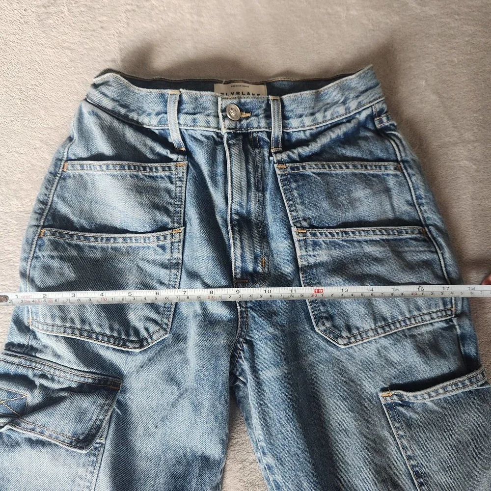 SLVRLAKE Savior High RiseCargo Jeans Size 26 - Picture 13 of 16